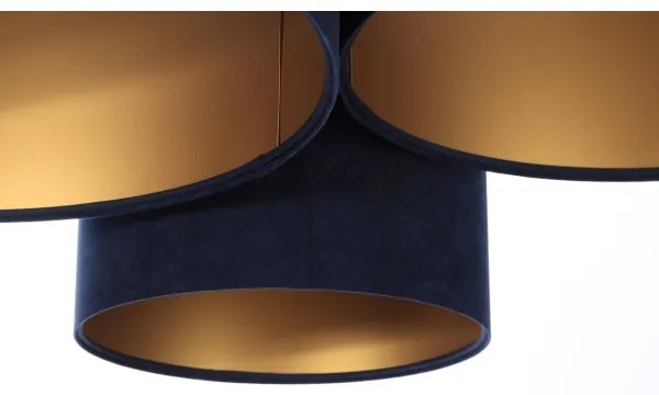 Plafonieră SPACE 3xE27/60W/230V albastru/auriu