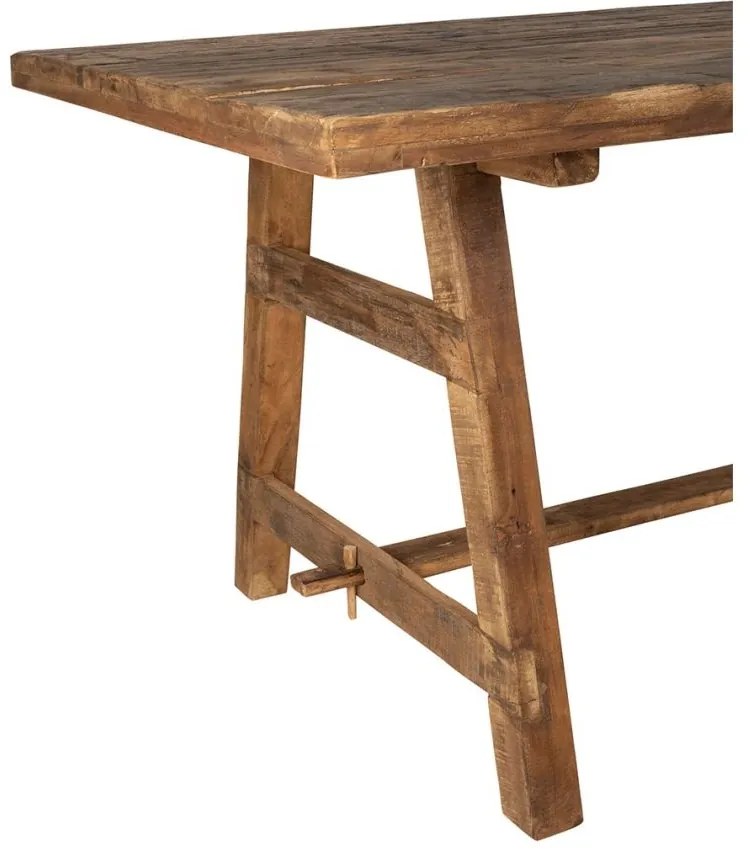 Masa dining, din lemn de mango si lemn reciclat de acacia, aspect rustic, Campagne