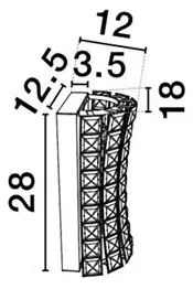 Aplica de perete LED crom, cristale sticla CELYSIA