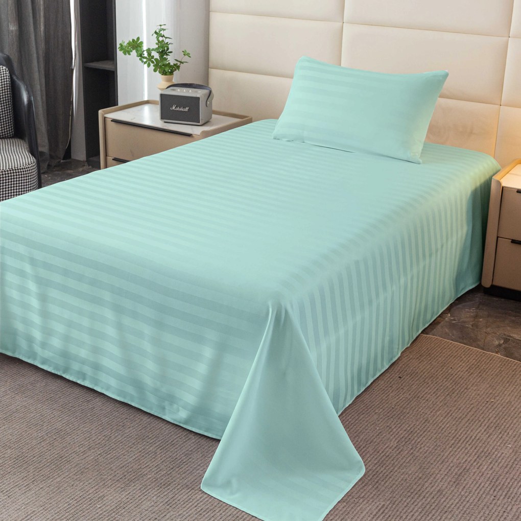 Cearsaf de hotel din microfibra 140x240 cm si husa pentru perna 50x70 cm JASMINE, mentol Inchidere: Tip hotel
