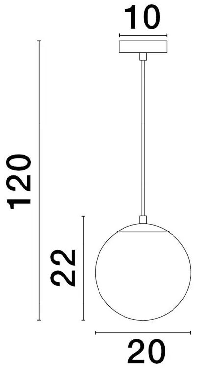 Pendul design modern JIAN, diametru 20cm
