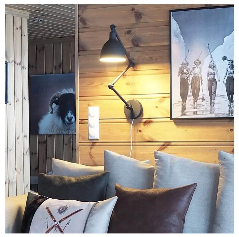 ByRydens 2827660-4000 - Lampă dimabilă de perete BAZAAR 1xE27/5W/230V negru