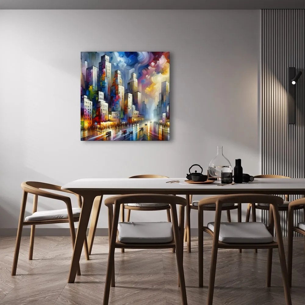 Tablou panoramă urbană abstractă