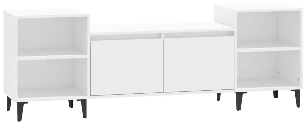 821196 vidaXL Comodă TV, alb, 160x35x55 cm, lemn prelucrat