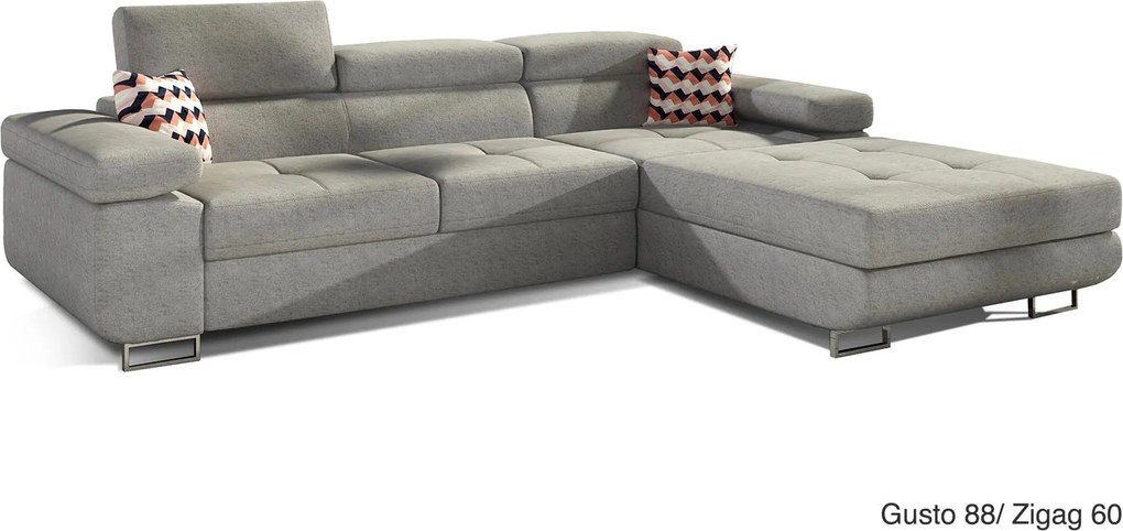 Colțar lemn masiv Extensibil Celis Ladă Depozitare Personalizabil, 289 × 203 × 85 cm - Monolith 48, Dreapta