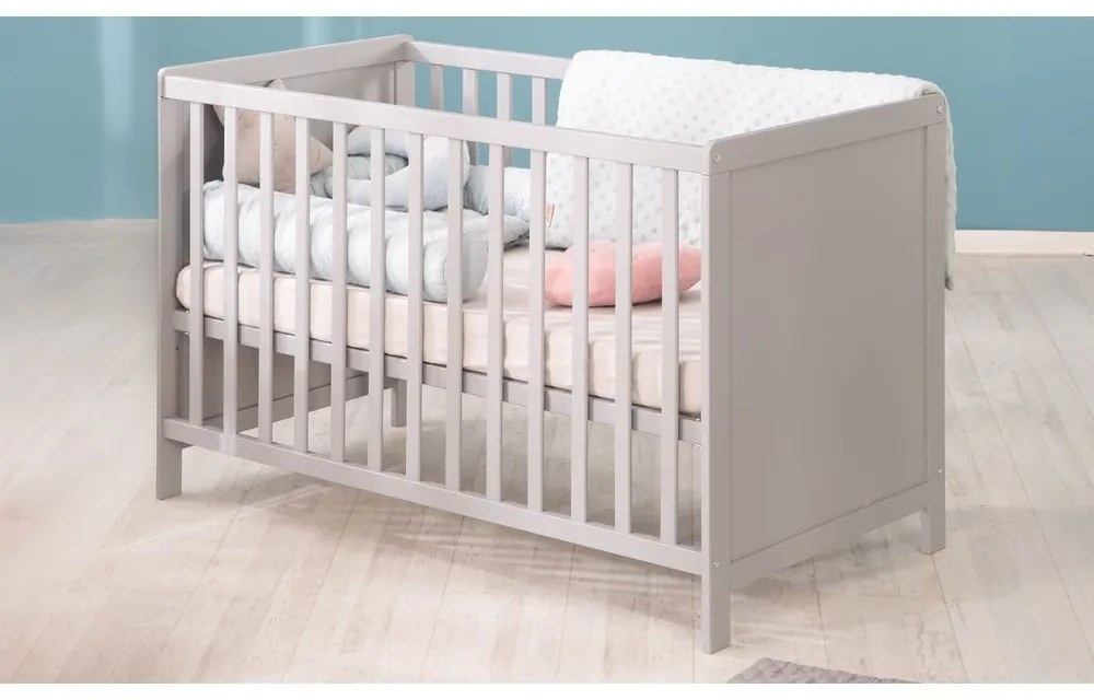 Pătuț gri/taupe 60x120 cm Hamburg – Roba