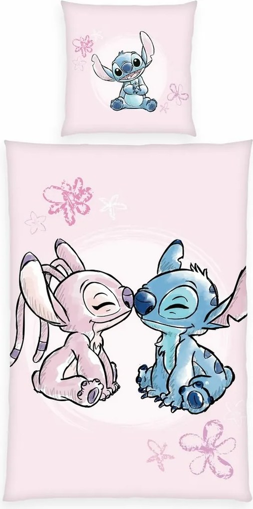 Herding Lenjerie de pat din bumbac Stitch, 135 x200 cm, 80 x 80 cm