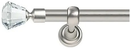 Galerie simpla - fara inele -CRISTAL CONE- fara inele - CROM MAT (Alege marime: 120 cm)