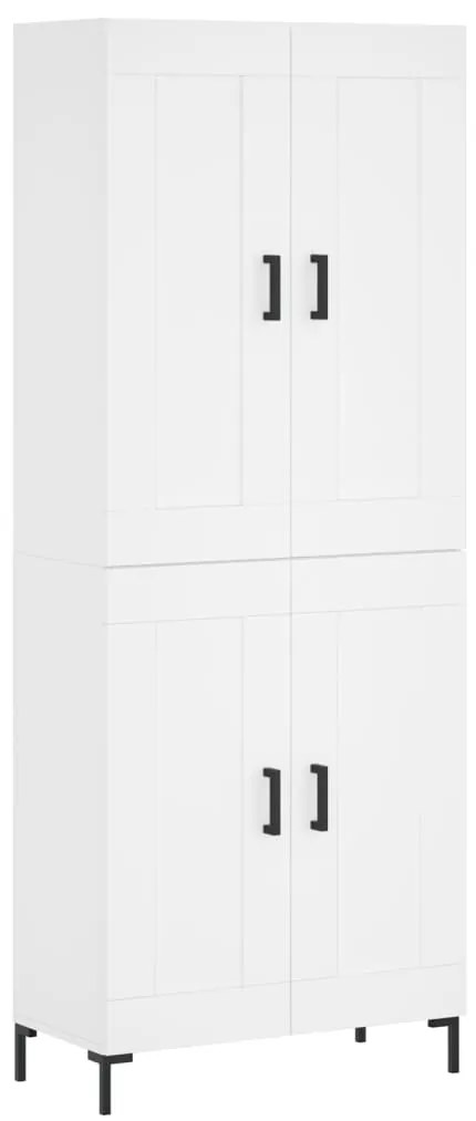 3199681 vidaXL Dulap înalt, alb, 69,5x34x180 cm, lemn compozit