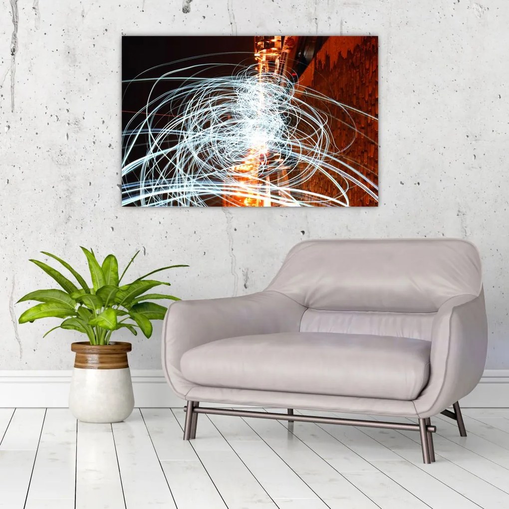 Tablou cu valuri de lumini (90x60 cm)