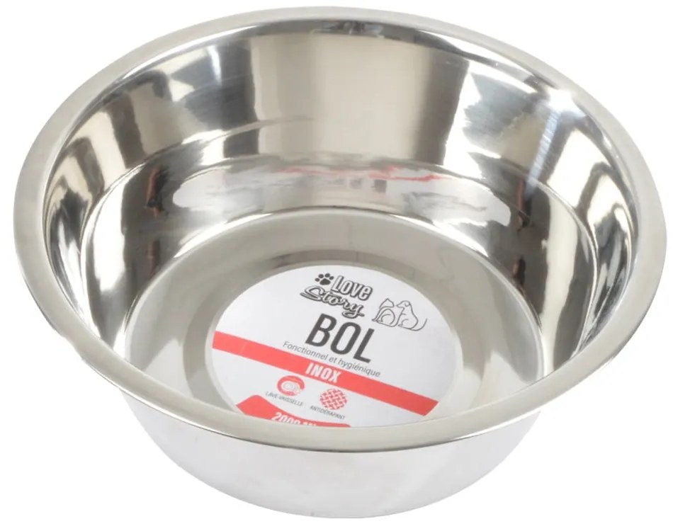 Bol pentru animale pentru câini din oțel inoxidabil ø 25 cm – Love Story