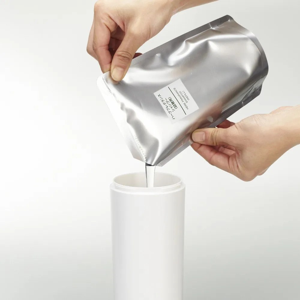 Dozator de săpun lichid alb din plastic 500 ml Round – YAMAZAKI