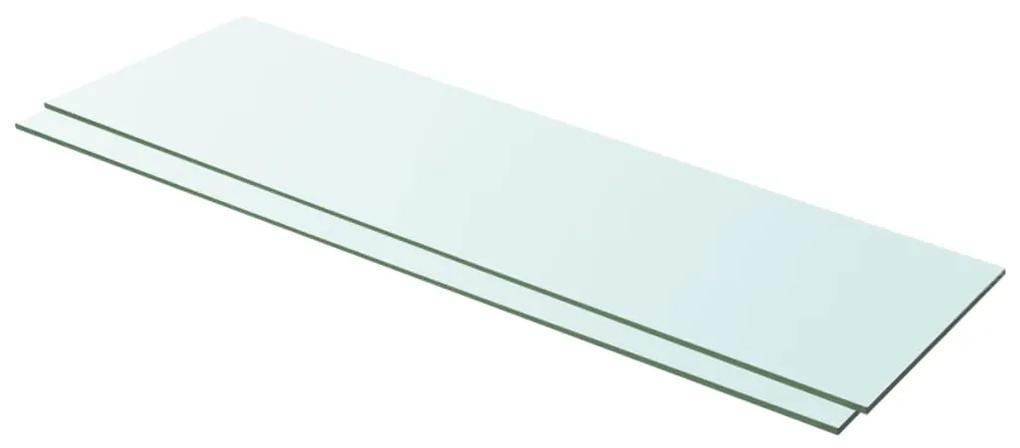vidaXL Rafturi, 2 buc., 100 x 30 cm, panouri sticlă transparentă