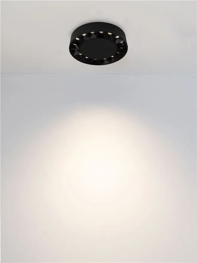 Plafoniera LED exterior moderna IP65 CONVEX negru D-17,6cm
