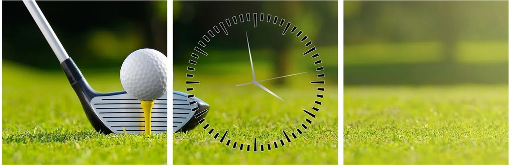 Tablou - Golf (cu ceas) (90x30 cm)