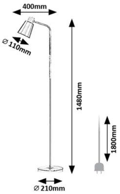 Lampadar AZIM 1xE27/40W/230V Rabalux 74003