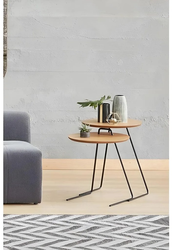 Set 3 măsuțe consolă Paniki (natural). 1094357