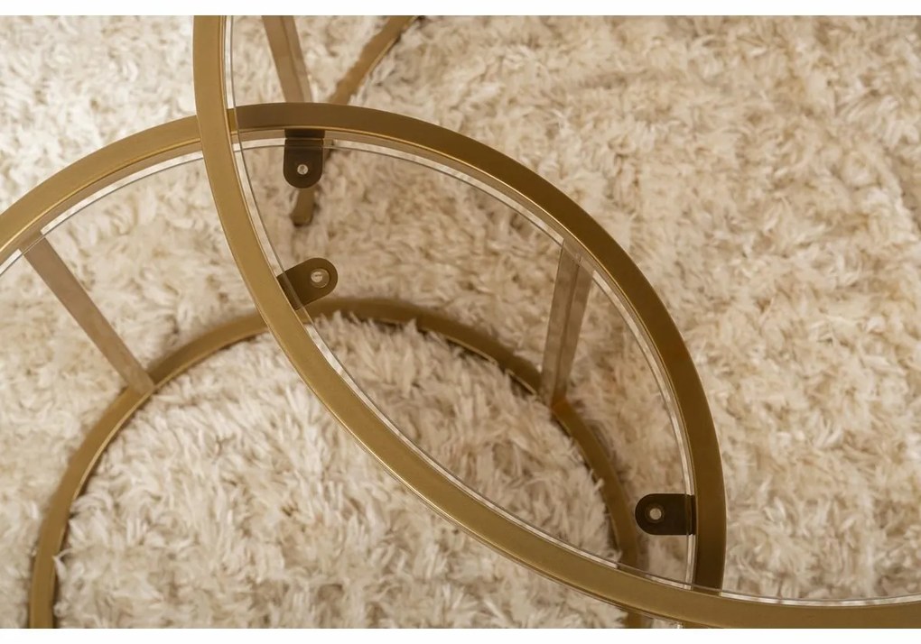 Set de măsuțe de cafea Aurum Gold and Bronze60 cm, 2 buc.