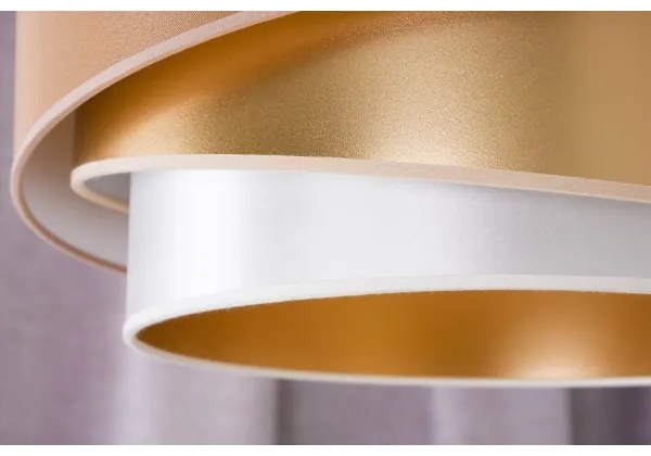 Lustră aplicată Duolla KOBO 1xE27/15W/230V d. 45 cm cupru/auriu/alb