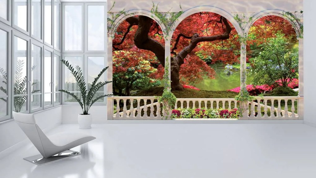 Fototapet - Arcade copac lemne de pădure peisaj (152,5x104 cm)