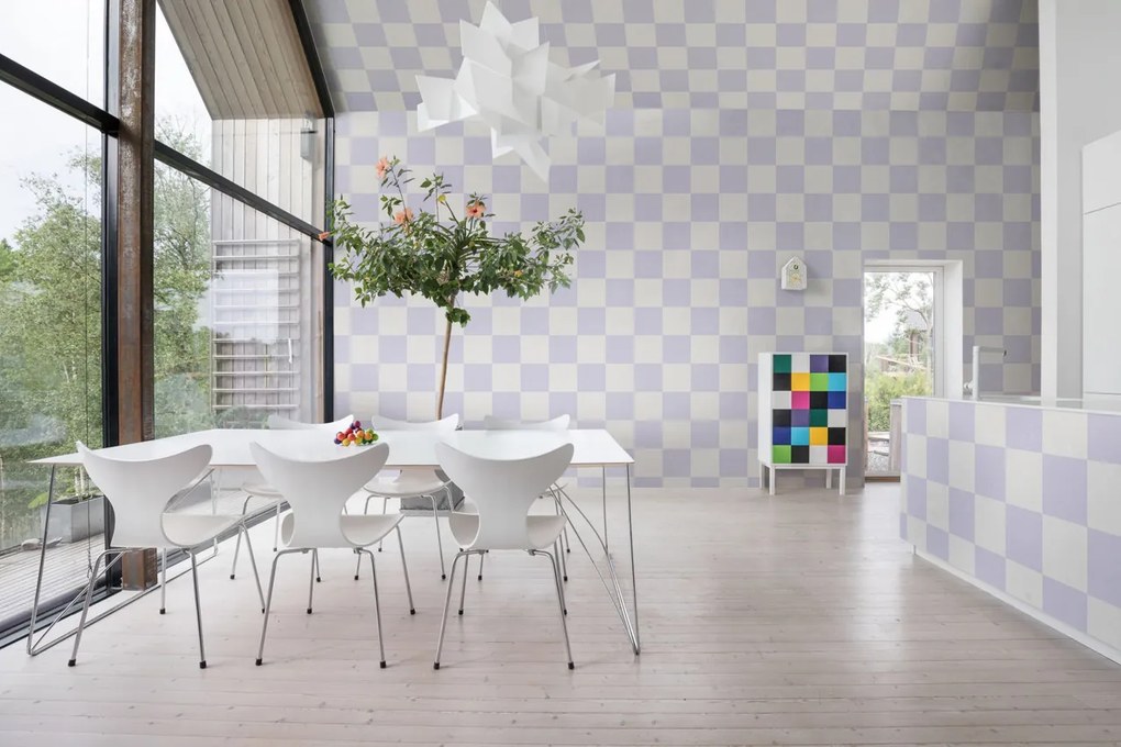 Fototapet, Chess, Lilac, Rebel Walls