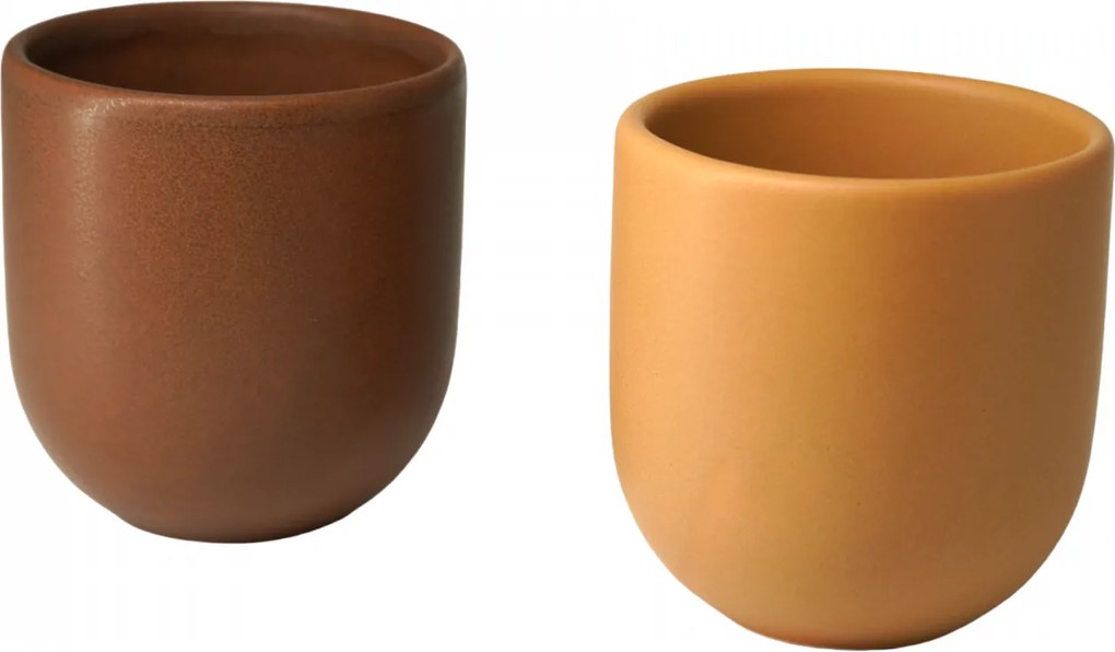 Set 4 Pahare Cafea Novum (250ml, Maro Pantone Cambridge) Gresie Glazurata Manual