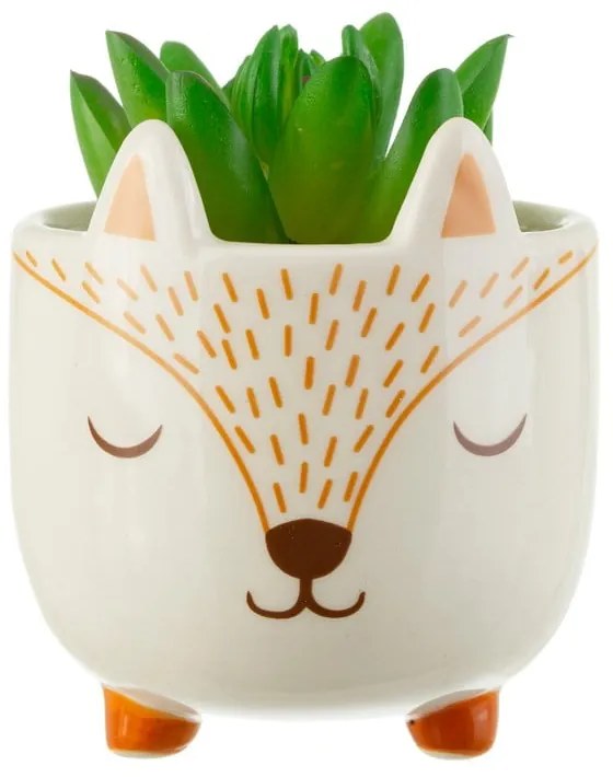 Ghiveci decorativ din piatră pictată manual ø 7 cm Woodland Fox – Sass &amp; Belle