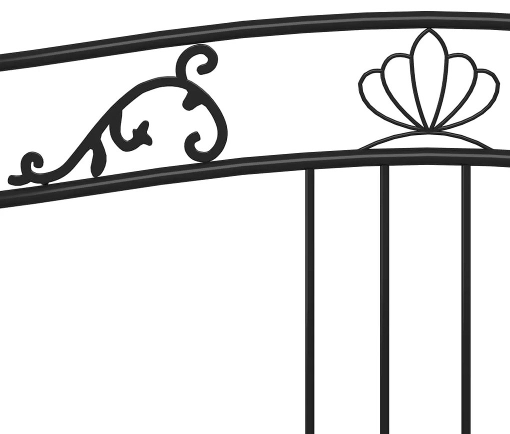 Cadru pat canapea extensibila, negru, 90x200 cm, metal Negru