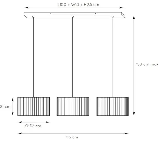 Lustră pe cablu Lucide 03429/03/30 MAGIUS 3xE27/40W/230V bambus