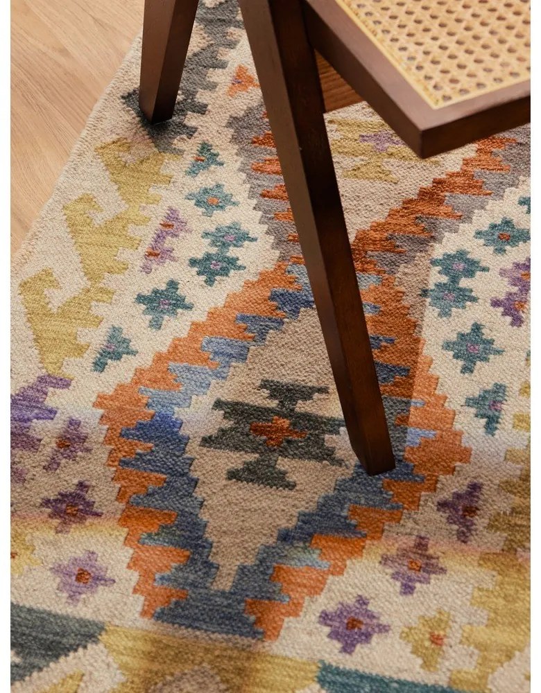 Covor tip traversă reversibil, țesut manual din lână 60x190 cm Kamal Oasis – Nouristan