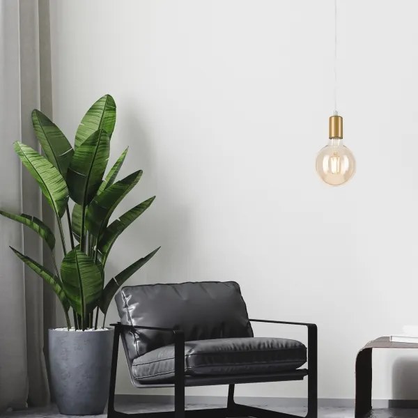 Lustră pe cablu ASTRID 1xE27/60W/230V auriu