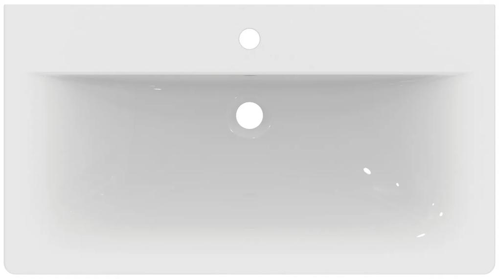 Lavoar incastrat alb 84 cm, dreptunghiular, Ideal Standard Connect Air Alb lucios, 840x460 mm