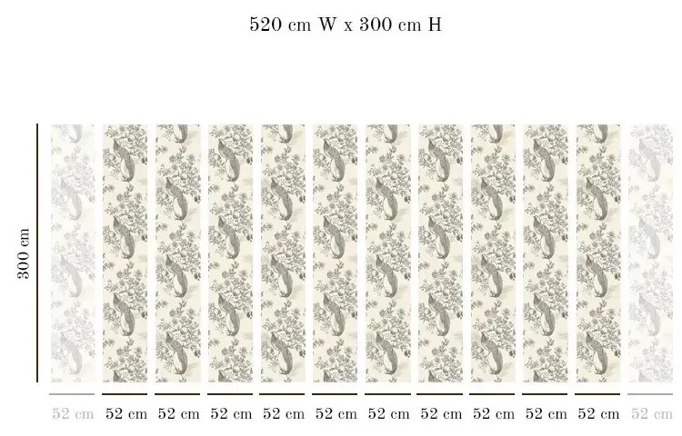 Tapet VLAdiLA Pomegranate Garden in Grey 520 x 300 cm