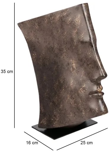 Decorațiune de masă 29x25x17 cm, rășină/finisaj cupru