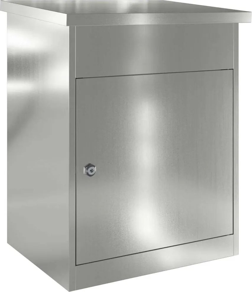 vidaXL Cutie pentru colet Negru 47.5 x 38 x 59 cm Oțel Galvanizat