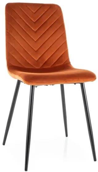 Scaun de sufragerie DAREN VELVET portocaliu