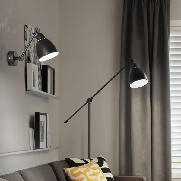 Ideal Lux - Aplica de perete NEWTON 1xE27/42W/230V neagră