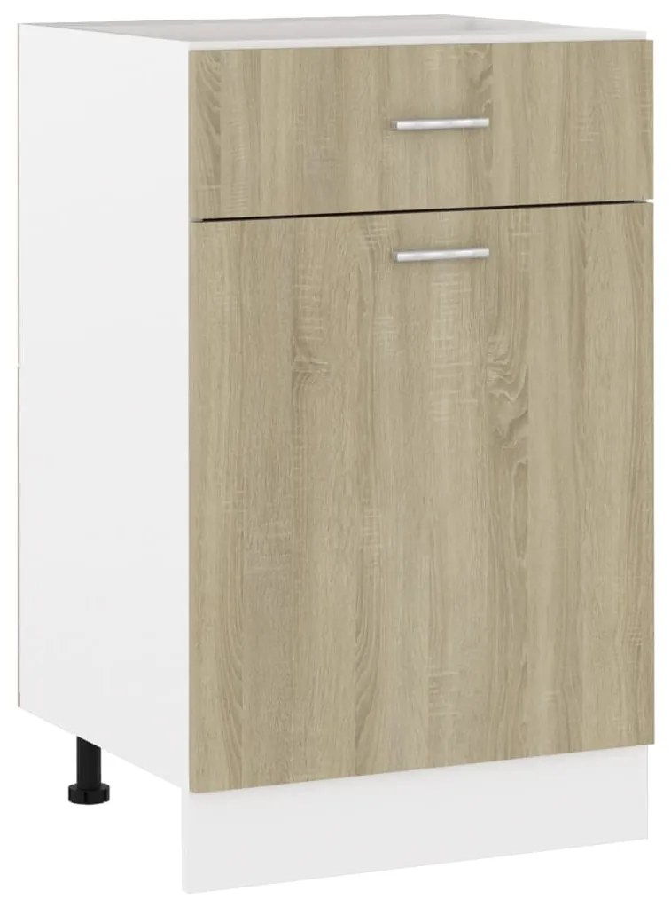 vidaXL Dulap inferior cu sertar “Lyon”, stejar Sonoma, 50x46x81,5 cm
