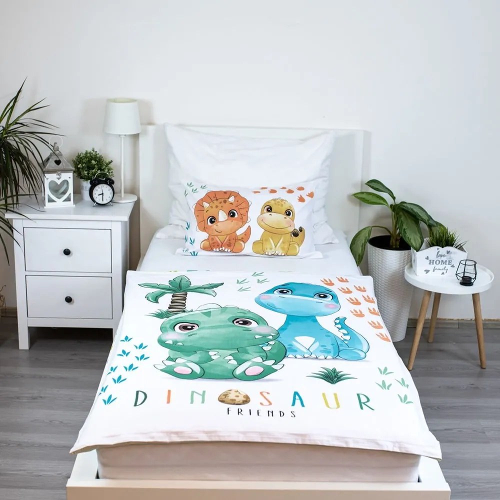 Lenjerie de pat pentru copii din bumbac pentru pătuț 100x135 cm Dino – Jerry Fabrics