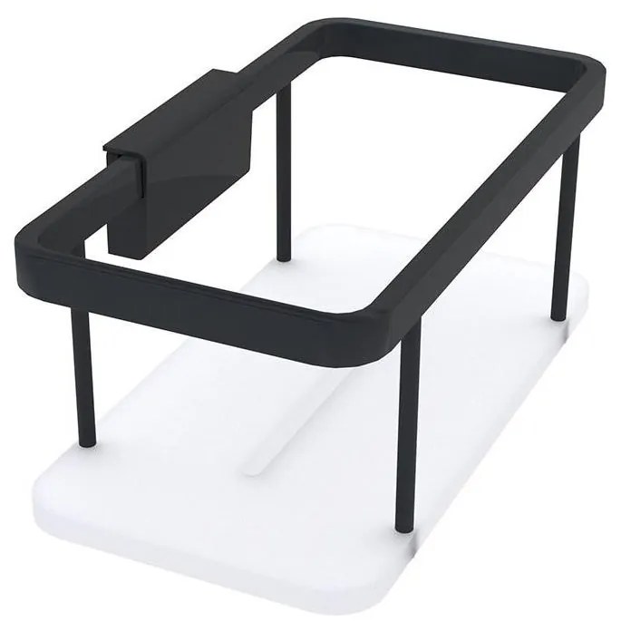 Raft de perete de duș NIMCO Ki-14015-B-90 KIBO negru mat/alb