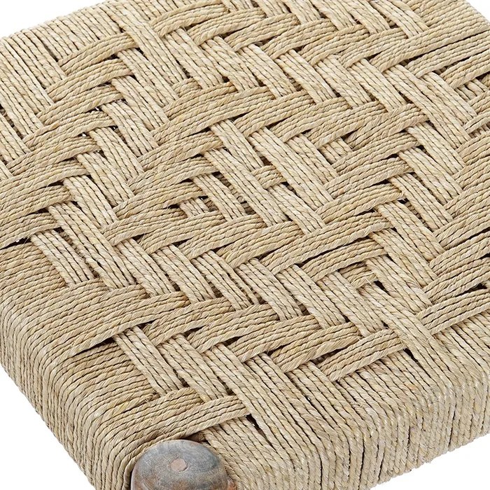 Taburet Fiber din lemn de mango natur 40x40 cm