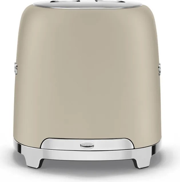 Prajitor de paine SMEG 50's Style TSF01MLMEU, 950 W, 2 felii, 6 trepte, Tava pentru firimituri, Cablu integrat, Otel inoxidabil, Bej