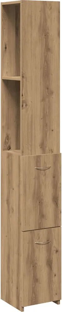 vidaXL Dulap pentru baie stejar artizanal 25x25x170 cm lemn prelucrat