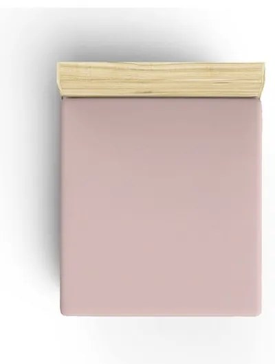 Cearceaf roz din bumbac cu elastic 160x200 cm - Mijolnir