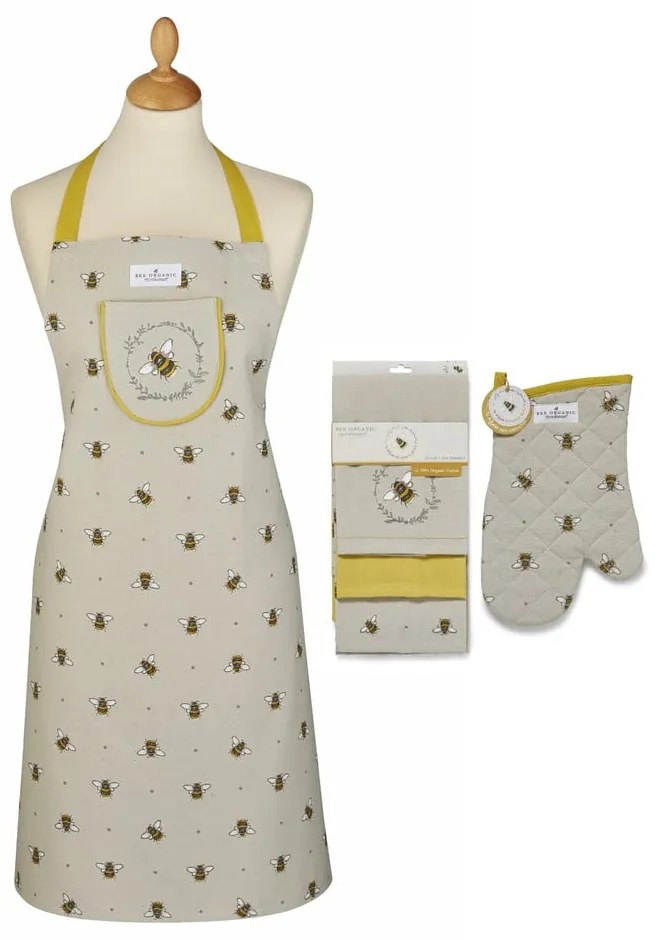 Set cu prosoape, șorț și mănușă de bucătărie 5 buc. Bumble Bees – Cooksmart ®