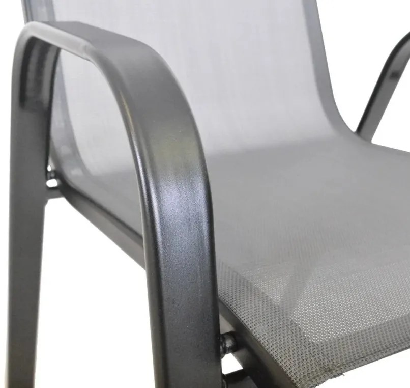 Set 2 bucati scaune de gradina TAVERNO gri/negru