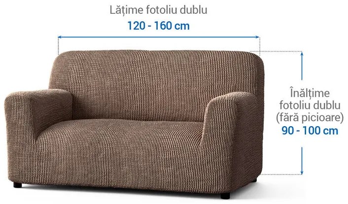 Huse bielastice COSTINA alunei fotoliu dublu (l. 120 - 160 cm)