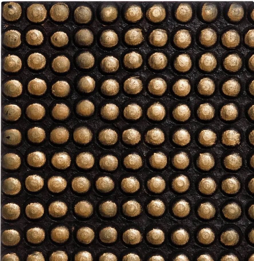 Oglinda decorativa patrata 90x90cm Dots Mirror Old Gold Square | IXIA