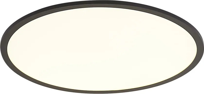 Panou LED inteligent negru 60 cm, incl. LED Dim to Warm cu telecomandă - Knob