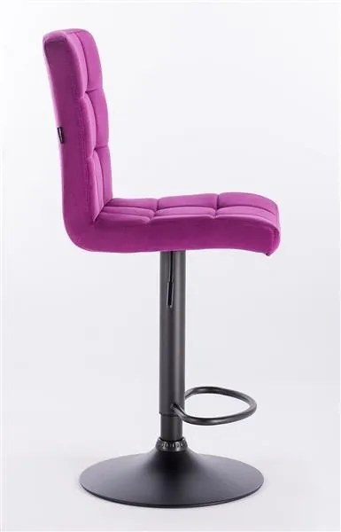 HR7009W Scaun Catifea Fucsia cu Bază Neagra